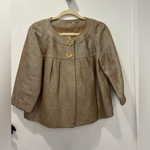 gold michael kors button jacket